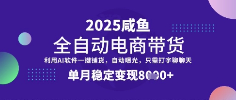 全网首发【闲鱼全自动电商带货】三年磨一剑，一朝露锋芒，单月稳定变现8k+【揭秘】-优优网创
